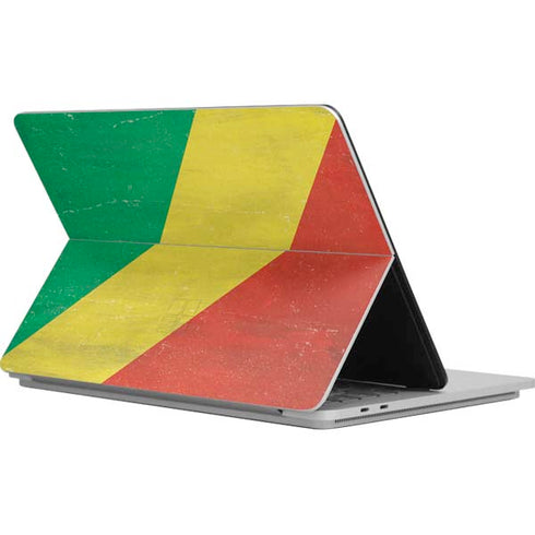 Republic of the Congo Flag Distressed Surface Laptop Studio Skin